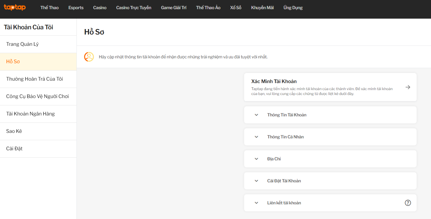 Xác minh tài khoản khi nạp tiền 188bet